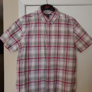 Old navy plaid casual dress shirt